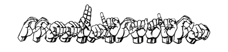 "communication" fingerspelled in American sign language